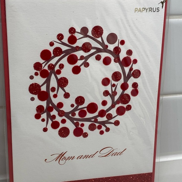 PAPYRUS 2 PACK CHRISTMAS CARDS “MOM & DAD” NEW IN PACKAGING - Picture 6 of 11